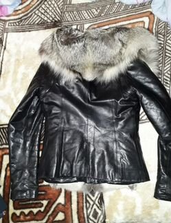 Куртка кожанная с мехом
