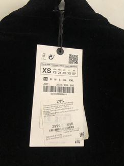 Бархатное платье Zara мини новое