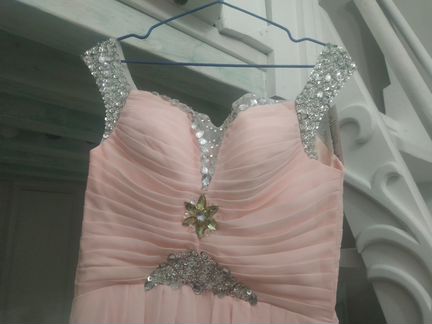 Платье вечернее нежно-розовое новое 46-48