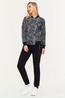 Женские спортивные костюмы серый с принтом (44-54)