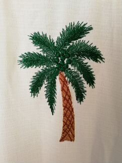 Платье с вышивкой пальмами pepaloves