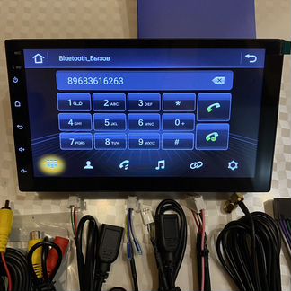 Магнитола 9.1 Андроид с камерой Bluetooth/USB/AUX