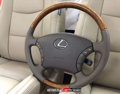 Кожаный руль новый Lexus GX470