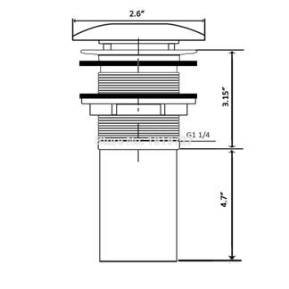 Клапан из черной не ржавеющей стали