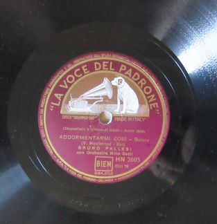 Грампластинки итальянских певцов 40-50 х гг