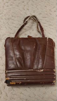 Сумка ретро коричневая, под реставрацию