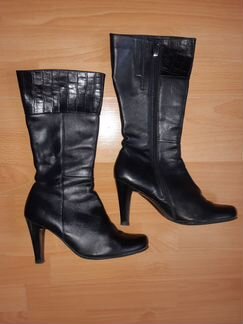 Сапоги кожаные демисезонные