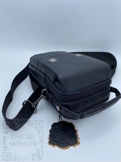 Кожаная мужская сумка через плечо, на ремень Oscar