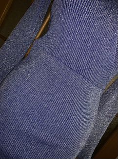 Платье голубое с переливом блёсток