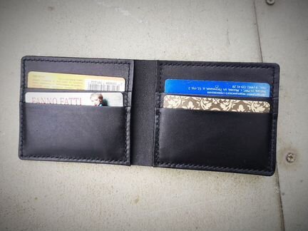 Кошелек бифолд натуральная кожа