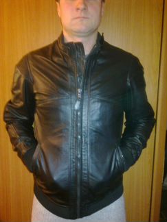 Куртка-бомбер кожа, Pull and Bear, Испания, M, L р