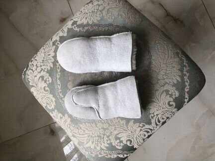 Варежки детские из натуральной замши