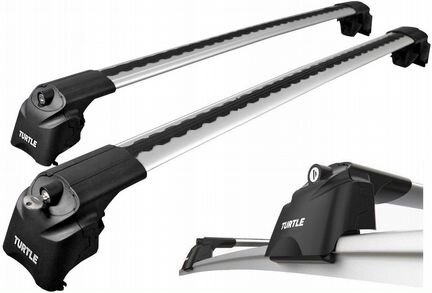 Багажник Turtle на интегрированный рейлинг серебро