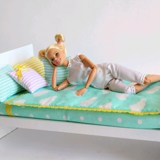 Постельное белье для кукол (облака)