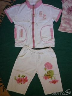 Летний комплект хлопок кофта+удлин.шорты на 8-10л