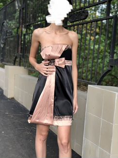 Шелковое черное платье