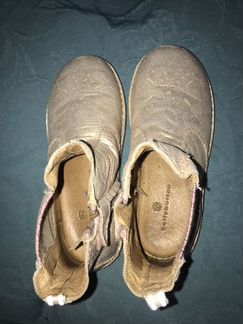 Золотые полусапожки кожа 31