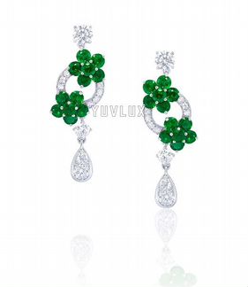 Золотые серьги Graff с бриллиантами 2.2 ct