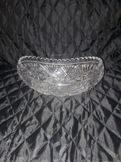 Ваза-ладья, салатники/фруктовницы. Хрусталь СССР