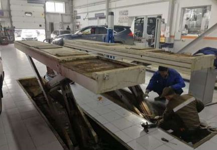 Подъемник ножничный двухуровневый