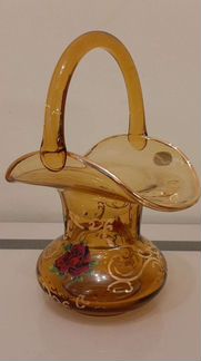 Новая корзинка-конфетница Богемия Амбер