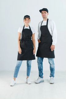 Фартук с грудкой черный