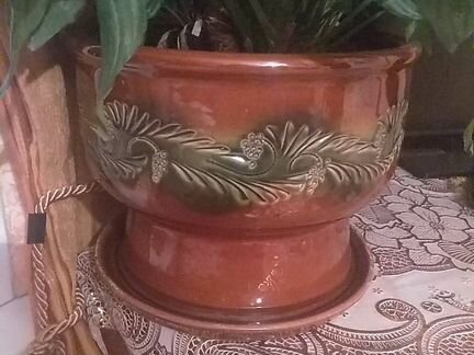 Керамический цветочный горшок