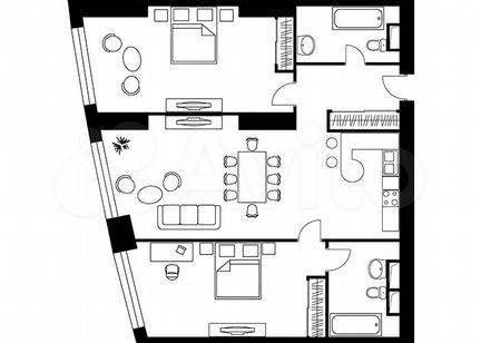 2-к квартира, 108.9 м², 39/56 эт.