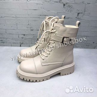 Ботинки белые Зима натуральная кожа