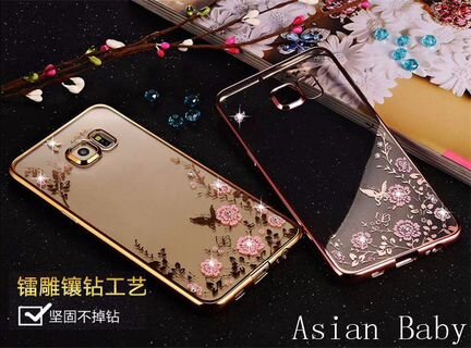 Чехол силиконовый со стразами Samsung