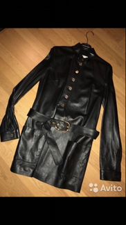 Плащ кожаный