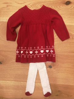 Платье Mothercare + колготки, 3-6 мес