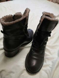 Полусапожки женские, кожа