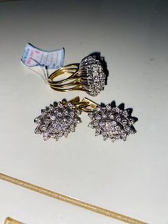 Золотой Комплект с брильянтами