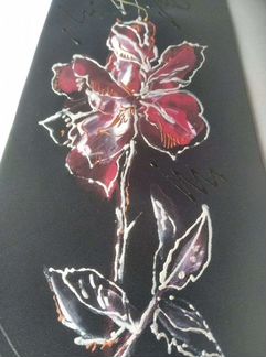 Галстук цветы маки