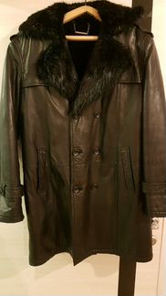 Кожаная утеплённая куртка