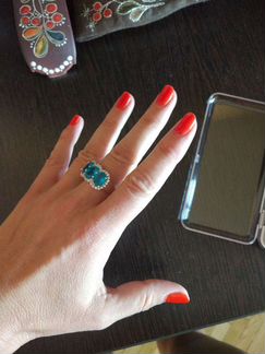 Серебряное кольцо с тремя Swiss топазами