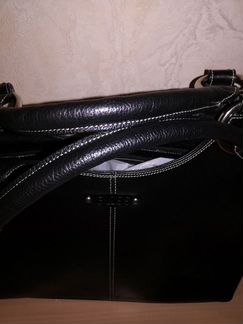 Сумка натуральная кожа, черная